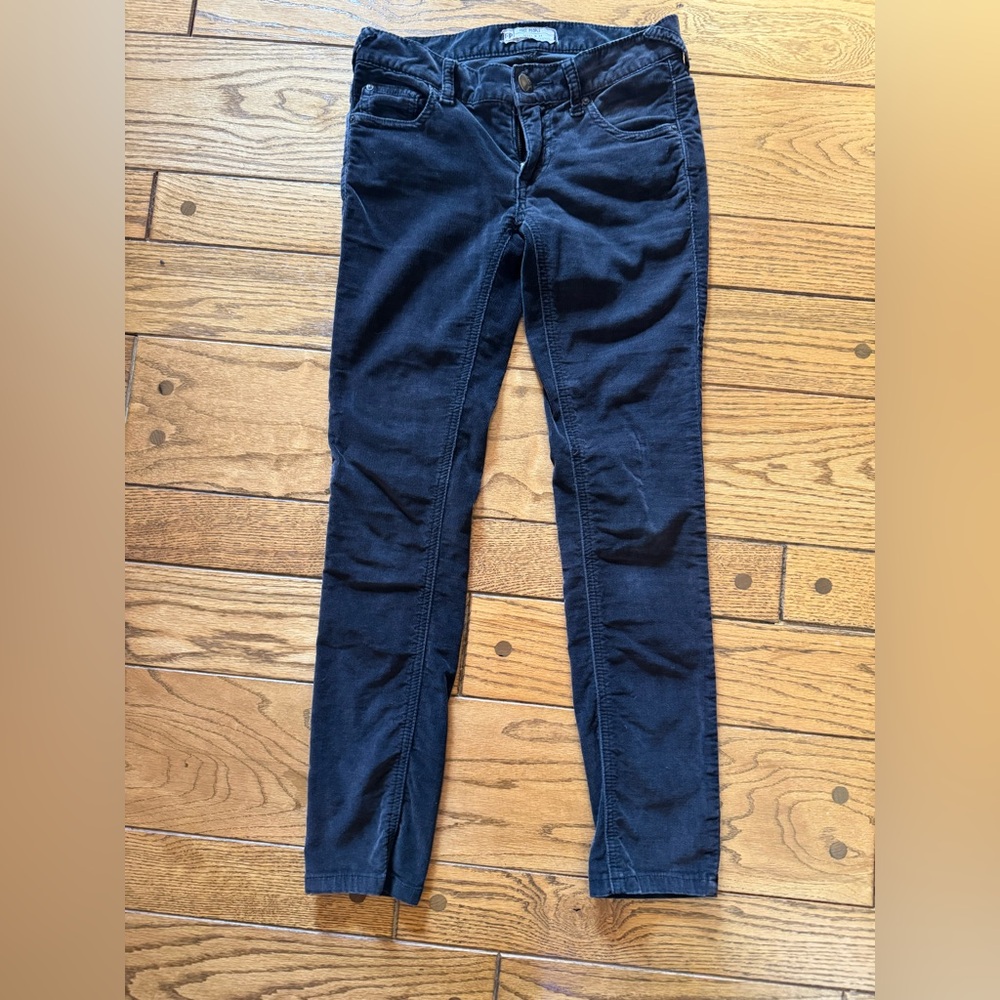 Free People Black Corduroy Skinny Jeans